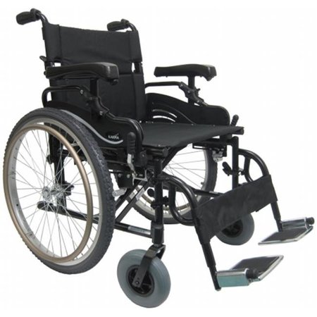 KARMAN HEALTHCARE Karman Healthcare KM8520F22W Ultra Lightweight Bariatric Wheelchair-Black KM8520F22W